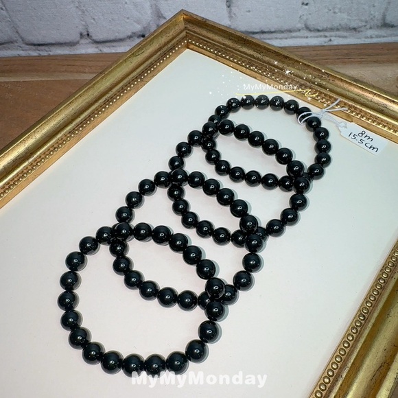 Black Tourmaline Bracelet 8mm - Picture 1 of 5